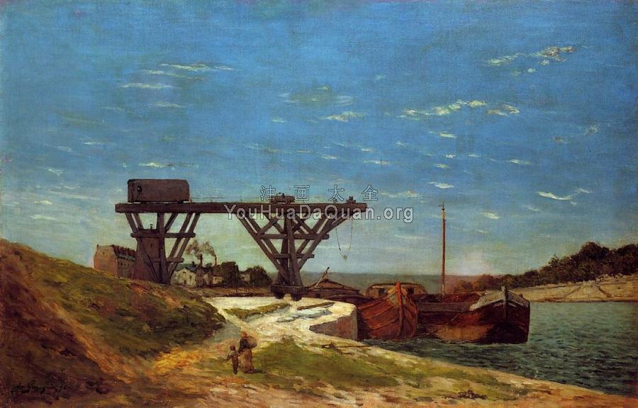 Crane on the Banks of the Seine - 保罗·高更